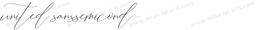 united sanssemicond字体转换